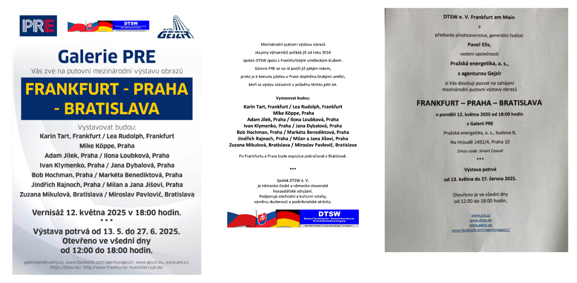 VÝSTAVA GALERIE PRE 13.5.2025-27.6.2025,VERNISÁŽ 12.5. 2025 v18:00 hodin